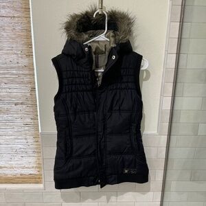 Burton black down vest